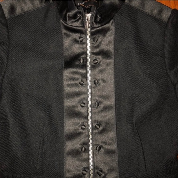 BGBGmaxazria black peplum military style jacket Medium - Picture 15 of 16